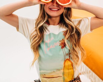 Make Waves - Child Tee | Kids Spring Outfit | Spring Graphic Tee | Vacay Vibes | Kids Graphic Tee | Kids Vacation Shirt | Beach Babe |