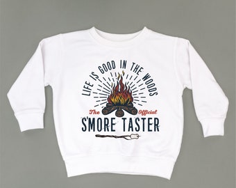 S'Mores Taster - Child Sweater | Sweater for Kids | Camping Graphic Tee | Kids Camping Sweatshirt | Kids Outdoor Adventure | Kids Gifts |