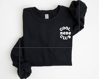 COOL Nene CLUB - Zakontwerp - BASIC Fleece ronde hals | Nene grafisch T-shirt | Moederdagcadeau | Cadeau voor Nene | Ik hou van mijn bemanning | Oma leven