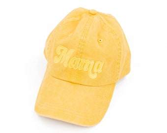 Mama (Retro) - Adult Baseball Cap | Hats for Moms | Gift for Mom | Mom Gift | Hats for Adults | Retro Mama Hats
