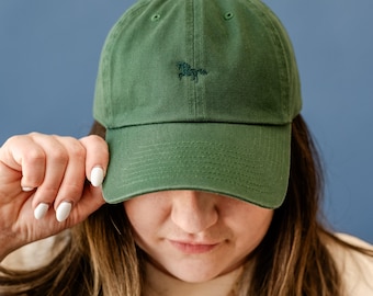 47 Hat - Mini Symbol (centered) - I'm Just a Girl Collection | Women's Embroidered Hat | Gift for Mom | Mother's Day | Women's Accessories |