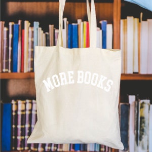 TORBA NA KSIĄŻKI - Więcej książek | Torba biblioteczna | Torba dziecięca | Akcesoria do książek | Prezent dla miłośnika książek | Dzień Matki | Akcesoria dla nauczycieli |