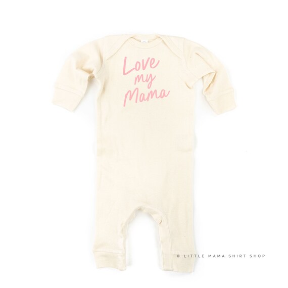 Love My Mama One Piece Baby Sleeper Valentine Romper Valentines Day Bodysuit Valentine Shirts Baby Valentine Tee Etsy
