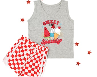 Sweet and Sparkly - CHILD JERSEY Tank | Kids Summer Tank | Kids Patriotic Shirt | Fourth of July Tank | Party in the USA | Summer Lovin'