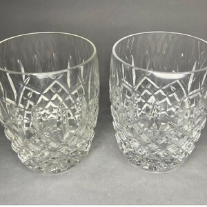 Lot De 12 Verres à Vin Blanc Waterford Powerscourt – Cristal Taillé Irlandais