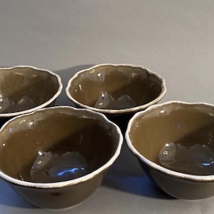 Set of 4 Vietri Pottery Cereal Salad Bowls, Italy