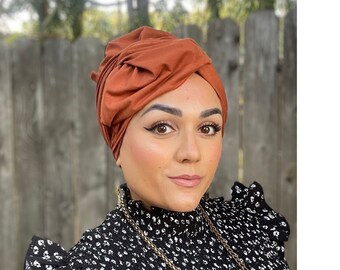 Faux Suede Head Scarf for Women, Sedona, Stretchy Headwrap, Chemo Headwear, Turban Scarf, Winter Hat Wrap, Hair Covering, Tichel Lady