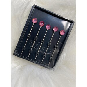 Jewel Headwrap Pins Rose Pink image 2