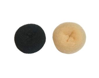 Donut Hair Bun Maker Ring, Black or Beige