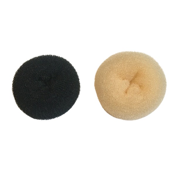 Donut Hair Bun Maker Ring, Black or Beige