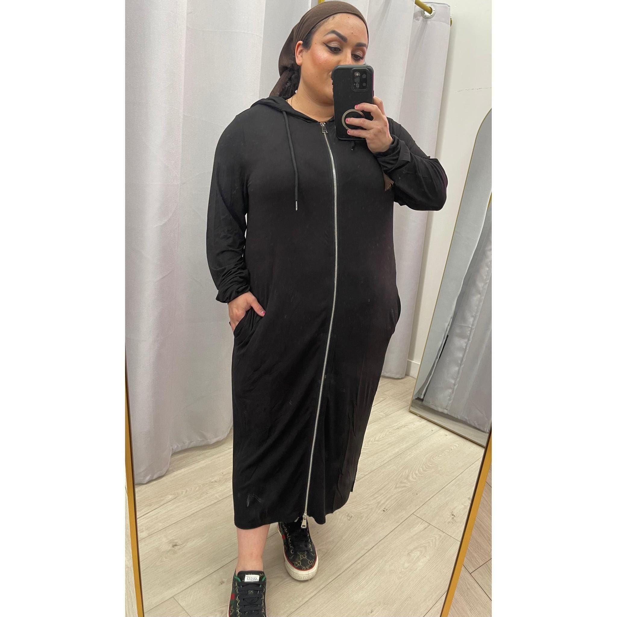 Long Zip Hoodie Dress - Etsy