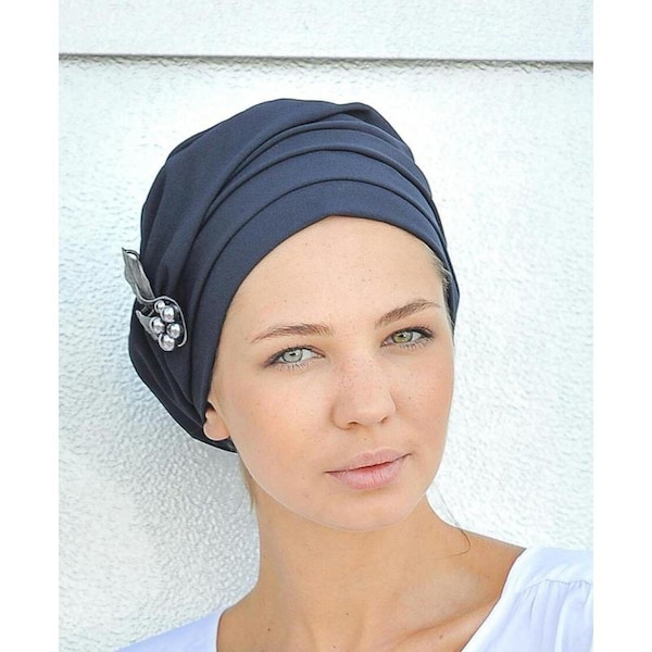 Pre Tied Hat Wrap Turban for Woman, Multi Options, Elegant Chemo Head Covering, Slip On Tichel Scarf, Gift for Her, Convenient Hair Cover
