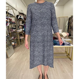 Modest Swim Dress for Women, Black and White Print, Bathing Suit for Adults, Tznius Pool Clothing, Stretchy Beach Dress