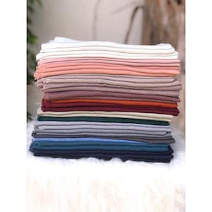 Cotton Square Head Scarf for Women, 38&quot;, Metallic, Solid Color Options, Square Hijab, Bandana Head Covering, Chemo Headwear, Tichel Lady
