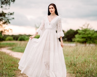 long flowy wedding dresses