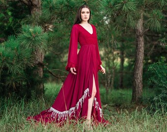 floor length flowy dress