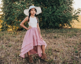 Bohemian Flower Girl Dresses, Pink Flower Girl Dress, Junior Bridesmaid Dress, Girls Boho Lace Maxi Dress, Toddler Maxi Dress, BREEZY