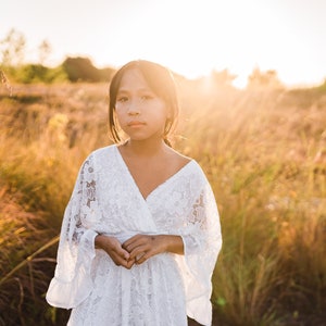 White Dress for Girls Size 8 9 Etsy Canada