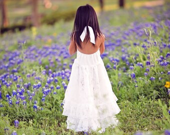 Strasburg Children Girls Beach Dress Summer Dresses Lace White-304893