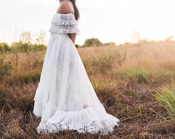 Girls white flowy dress discount