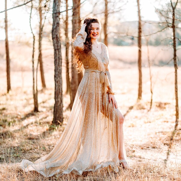Gold Wedding Dress - Etsy