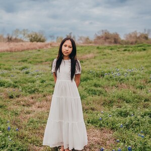 Girls white flowy dress online