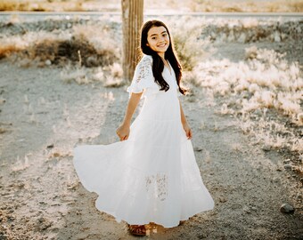 white dresses for tweens