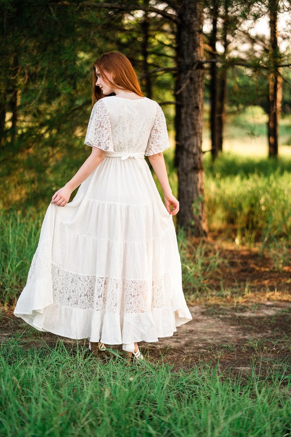 Wanderlust Lace Maxi Dress | White