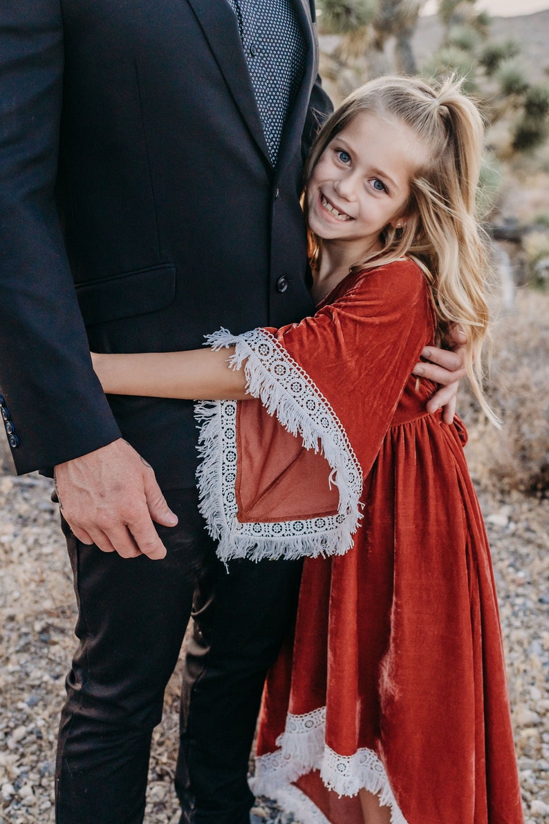 Velvet Junior Bridesmaid Dresses for Winter Wedding Little | Etsy