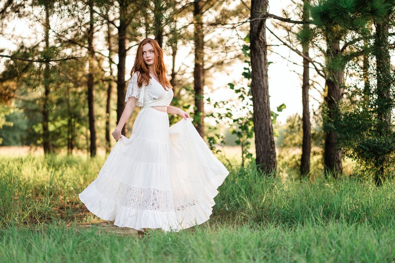 Cottagecore Dress, Beach Elopement Dress, Casual Wedding Dress, Vacation Dress, Summer Flowy Maxi Dress, Convertible Dress, Plus Size, HAVEN image 8