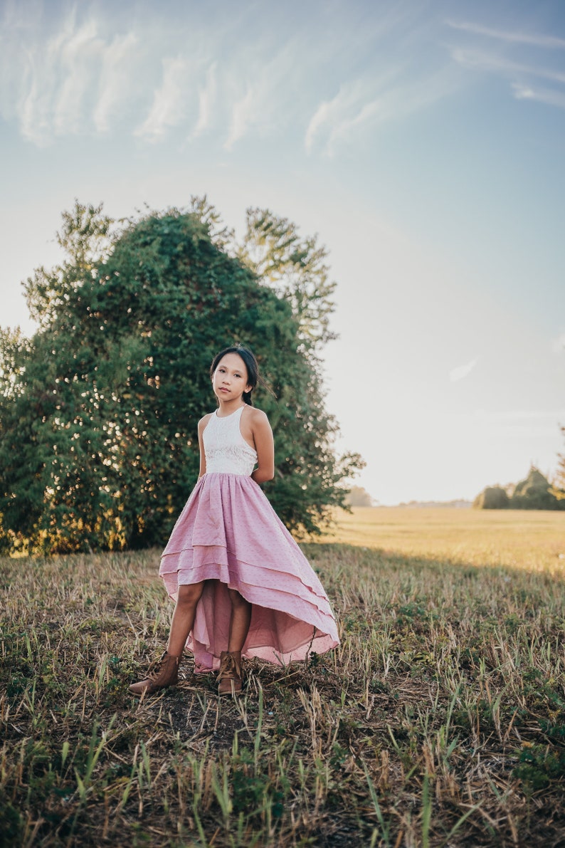 Bohemian Flower Girl Dresses Pink Flower Girl Dress Junior Etsy