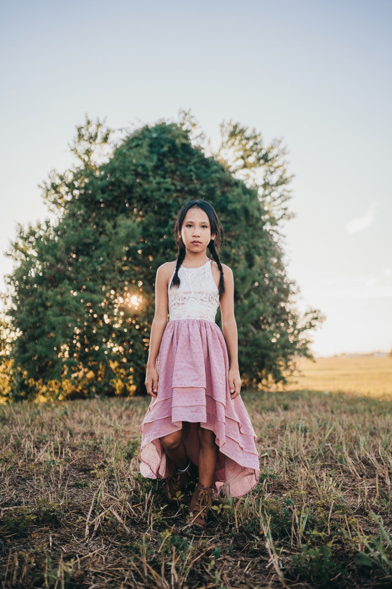 Bohemian Flower Girl Dresses Pink Flower Girl Dress Junior Etsy