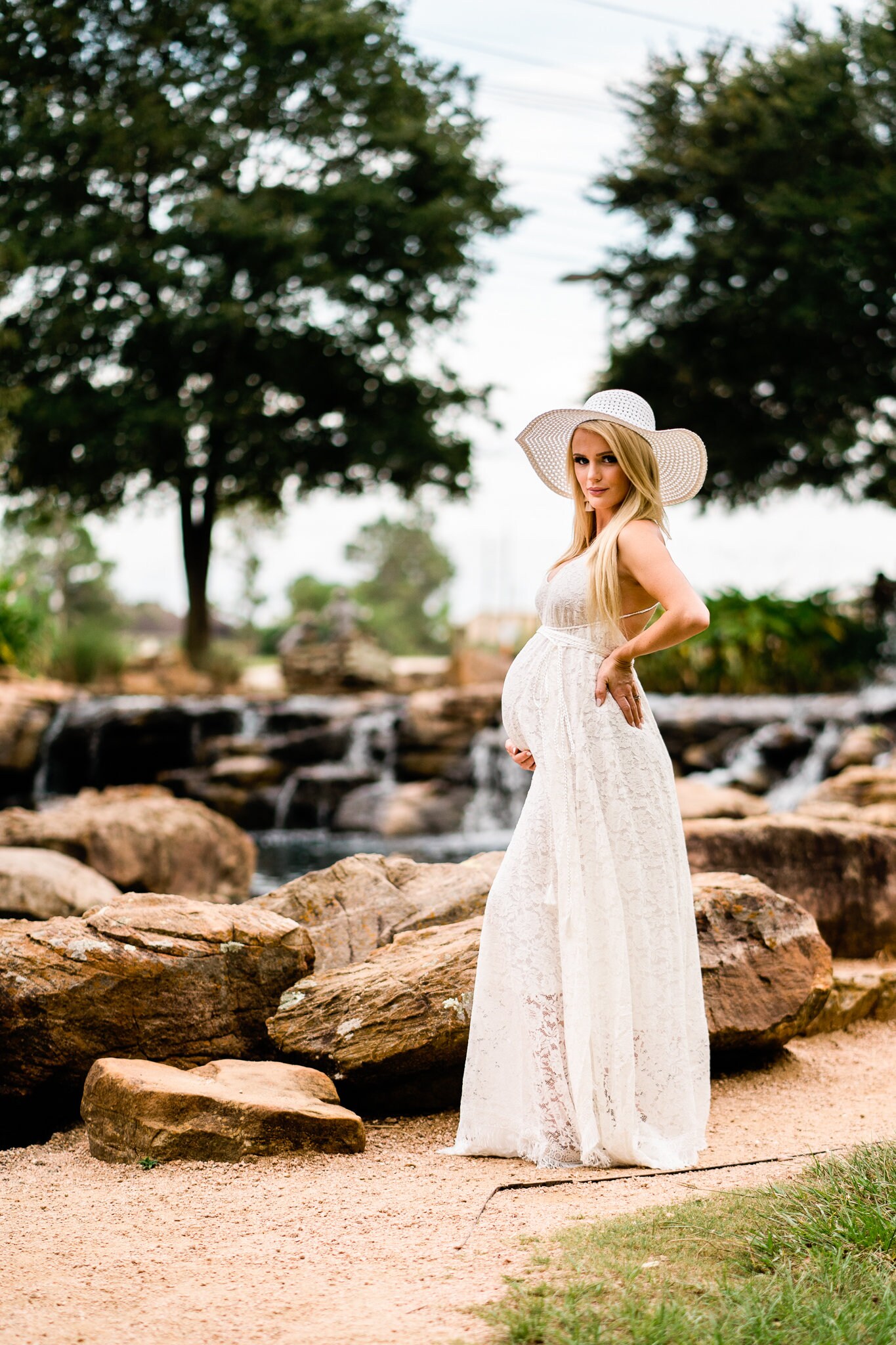 Boho Chic Maternity Photoshoot Maxi Dress Bohemian Rustic Etsy