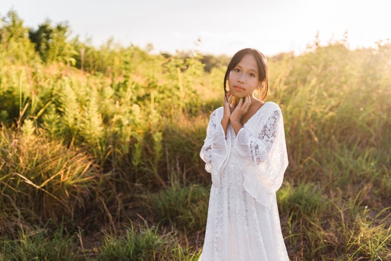 White Baptism Dress for Adults