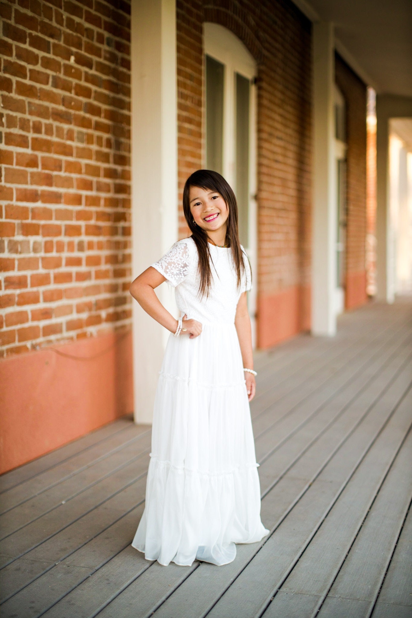 white confirmation dresses