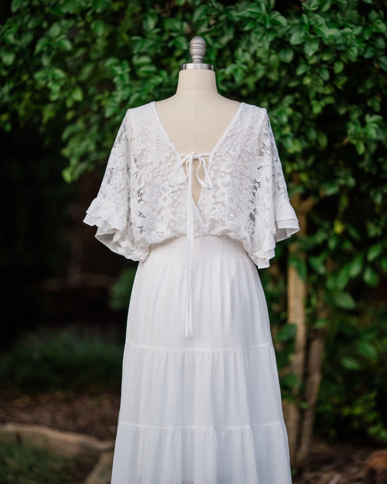 Boho Floral Flowy Maternity Dress Gown Bohemian Lace Baby Etsy