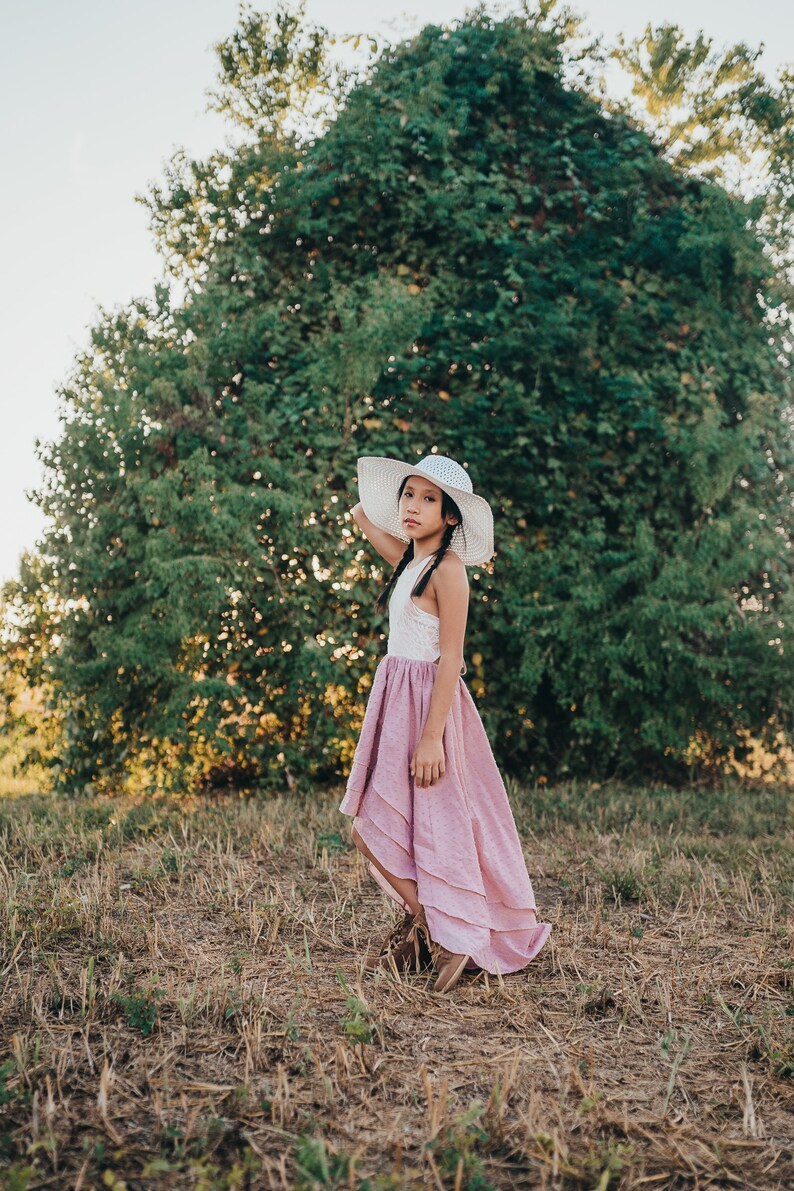 Bohemian Flower Girl Dresses Pink Flower Girl Dress Junior Etsy