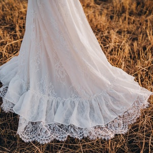 Lace Flower Girl Dress, Boho Lace Dress, Rustic Flower Girl, First Communion Dress, Girls Couture Dress, Girls Maxi Dress, ANABELLE image 2