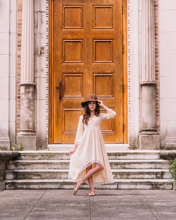 girls ivory maxi dress