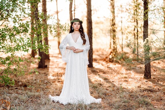 Vintage Lace Wedding Gown Elven 
