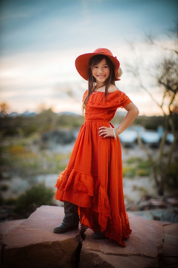 dark orange dress