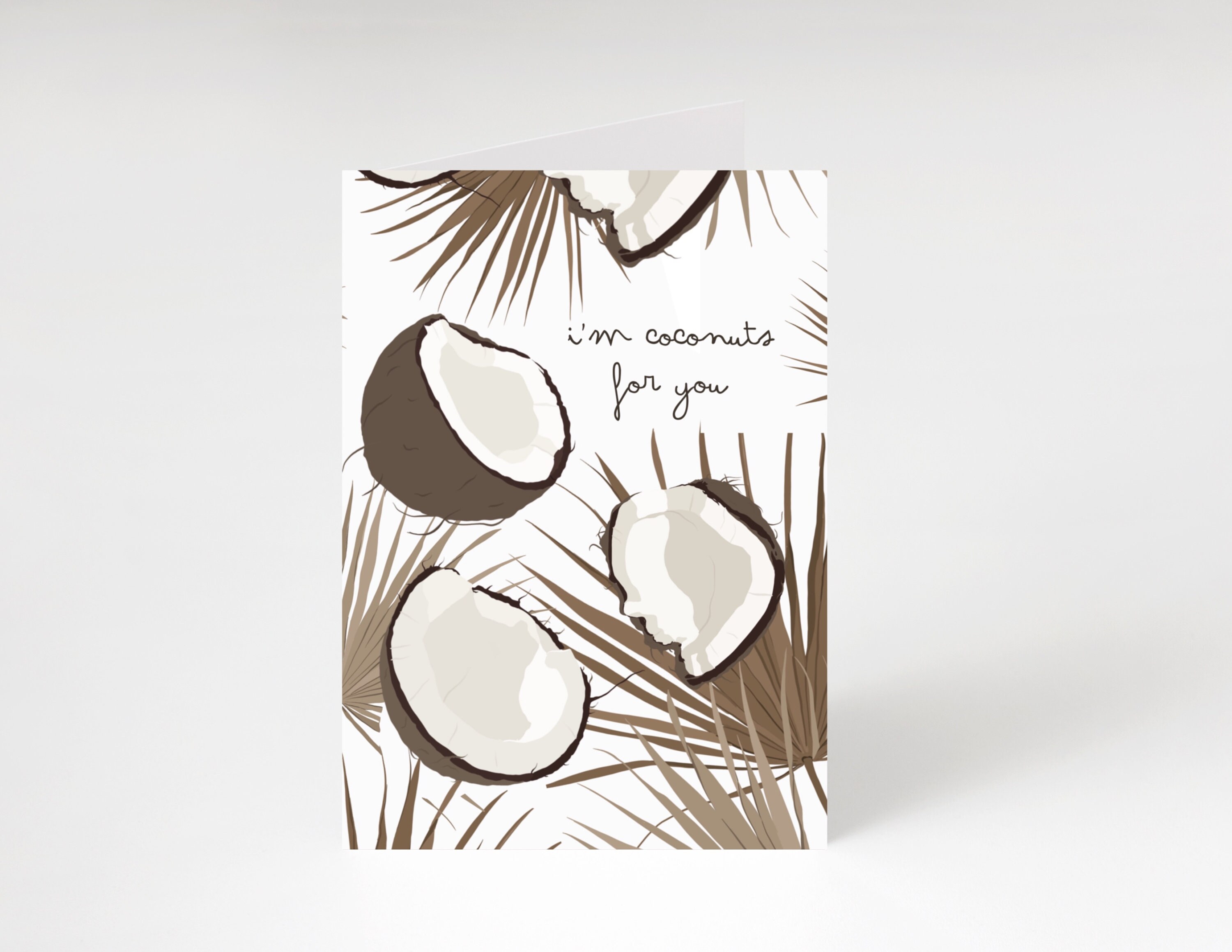 Im Coconuts For You / Greeting Card / Birthday Card / Etsy