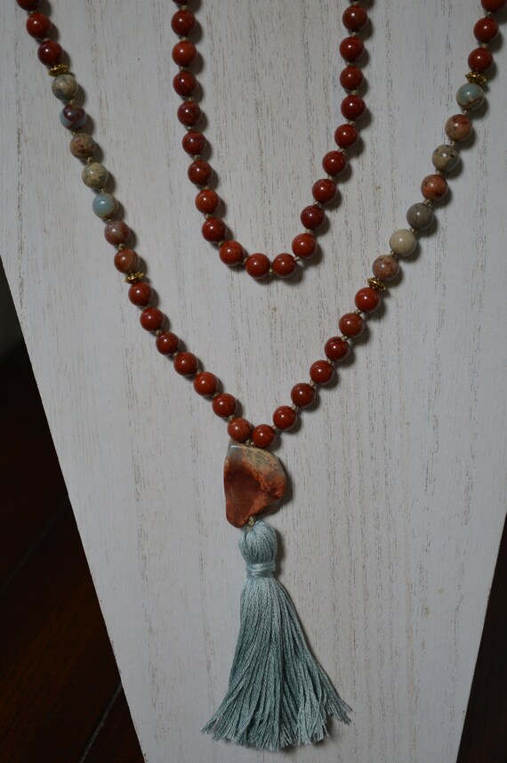 Red Jasper & Opal Quan Yin Pendants Red Jasper & Opal Quan Yin Pendants