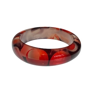 Vintage chunky Lucite cherry bangle 1960s fashion accessory gift