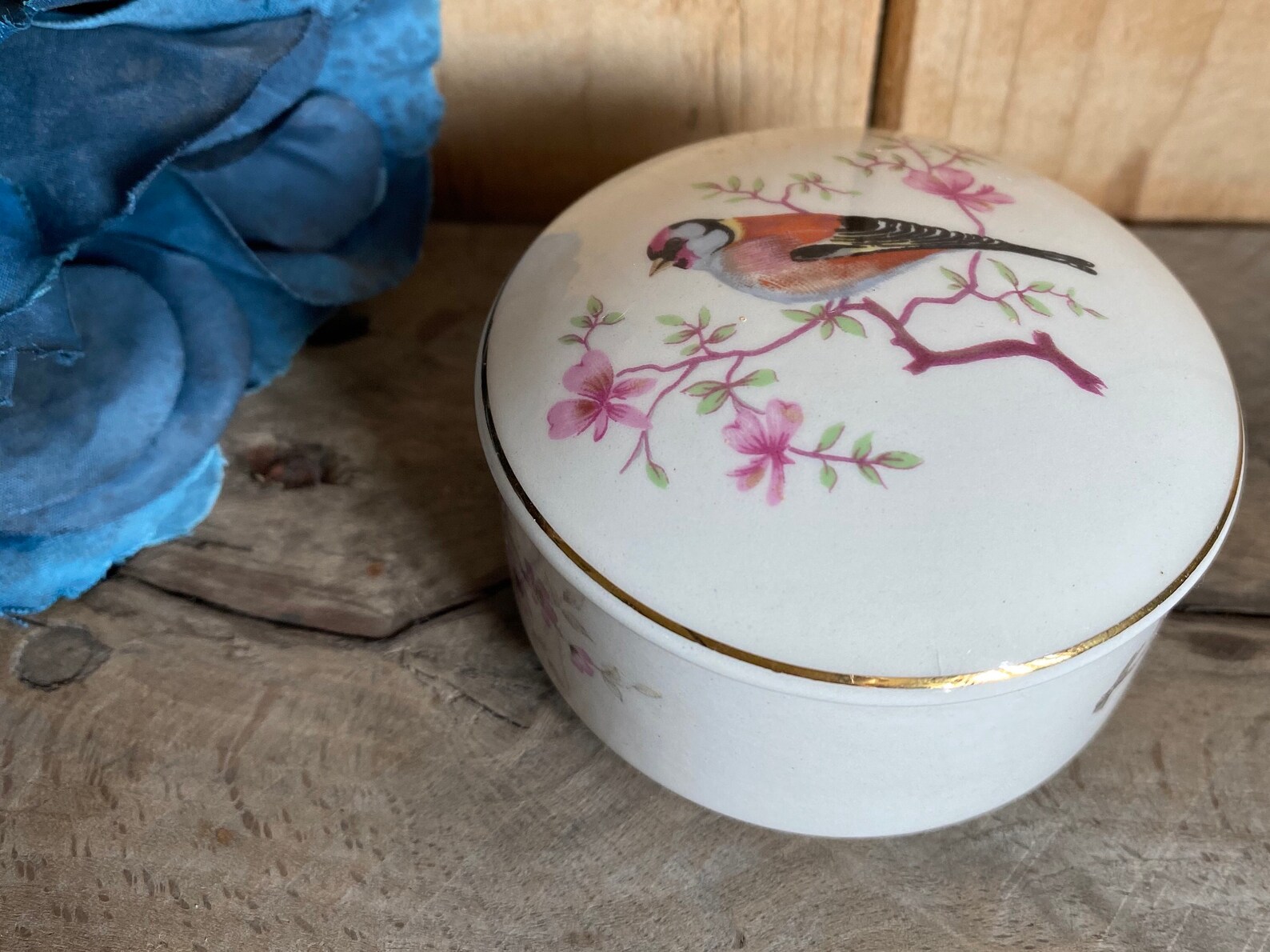 Royal Worcester Collectible Goldfinch Trinket Box Vintage Etsy UK