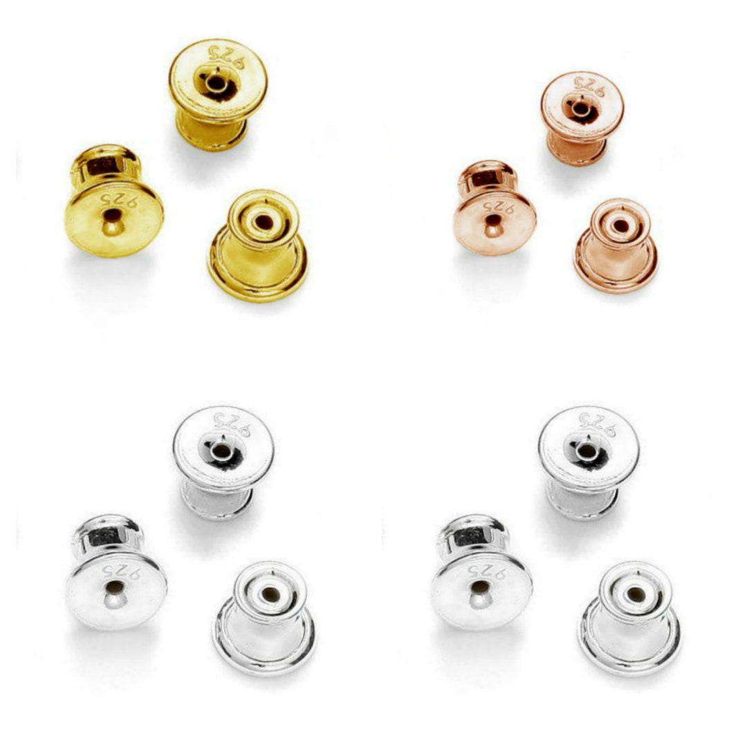Wholesale Brass Bullet Clutch Bullet Clutch Earring Backs with Pad 