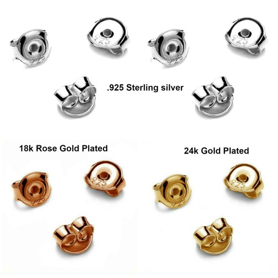 Buy 10 Ear Backs Ear Screw Stoppers, 24ct Gold Plated Earnut
