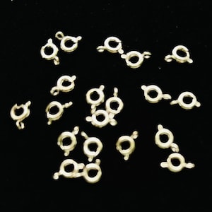 100 Silver Plated Bolt Ring Clasps 6mm Jewellery Making