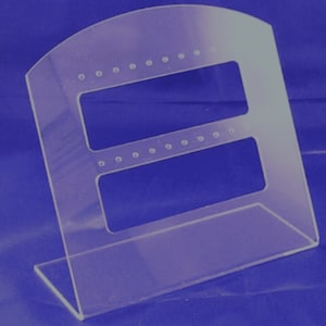 2x Clear Acrylic Earring Display Stands