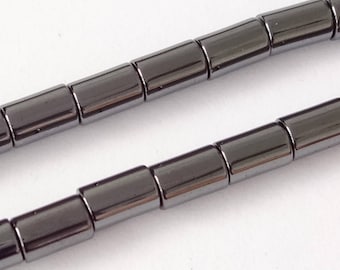 16'' Hematite Tube Beads 6x4mm Beads